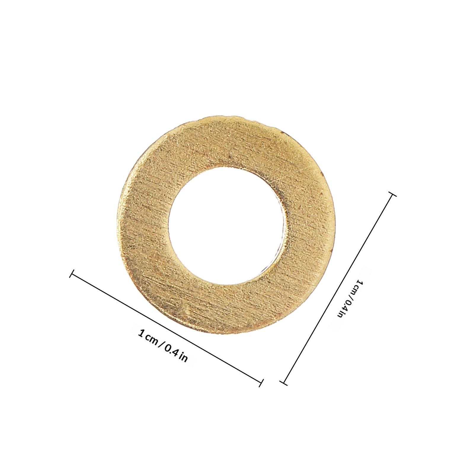 50Pcs Flat Copper Washers Precision Brass Sealing Washers for Automotive Industrial Hardware Fastening Applications