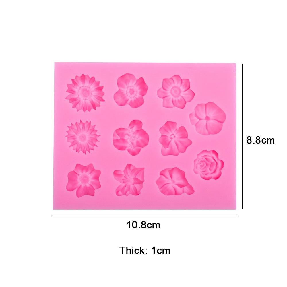 Silicone World DIY Rose Flowers Petal Silicone Mold Cake Baking Decoration Fudge Chocolate Mold Handmade Soap Tools