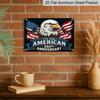 2D Flat, 1pc "250th Patriotic Celebration" Decor Plaque, 12"×8" - Eagle & Flag Design Wall Sign, Red White & Blue - Aluminium Wall Hanging Decoration