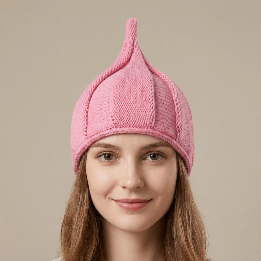 Spire Knitted Beanie Hat Korean Style Pullover Hat Fashion Nipple Hat Outdoor