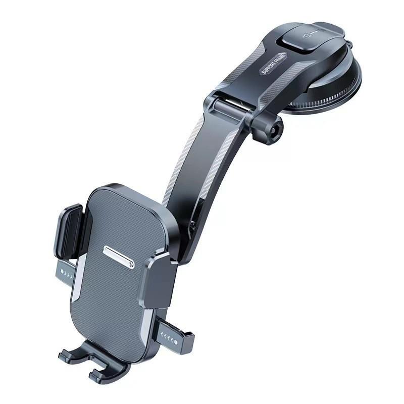 Universal Suction Cup Car Phone Holder with Automatic Lock and Dashboard Mount