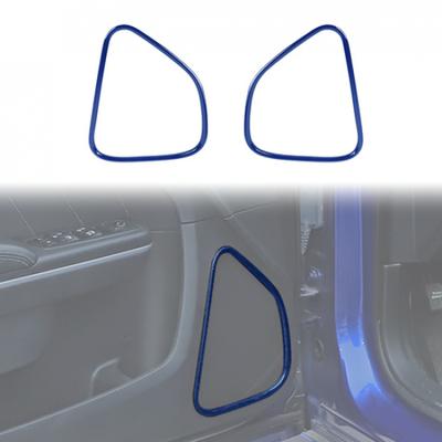 Blue Interior Front Door Speaker Cover Trim Ring Sticker For Dodge Charger 2011+