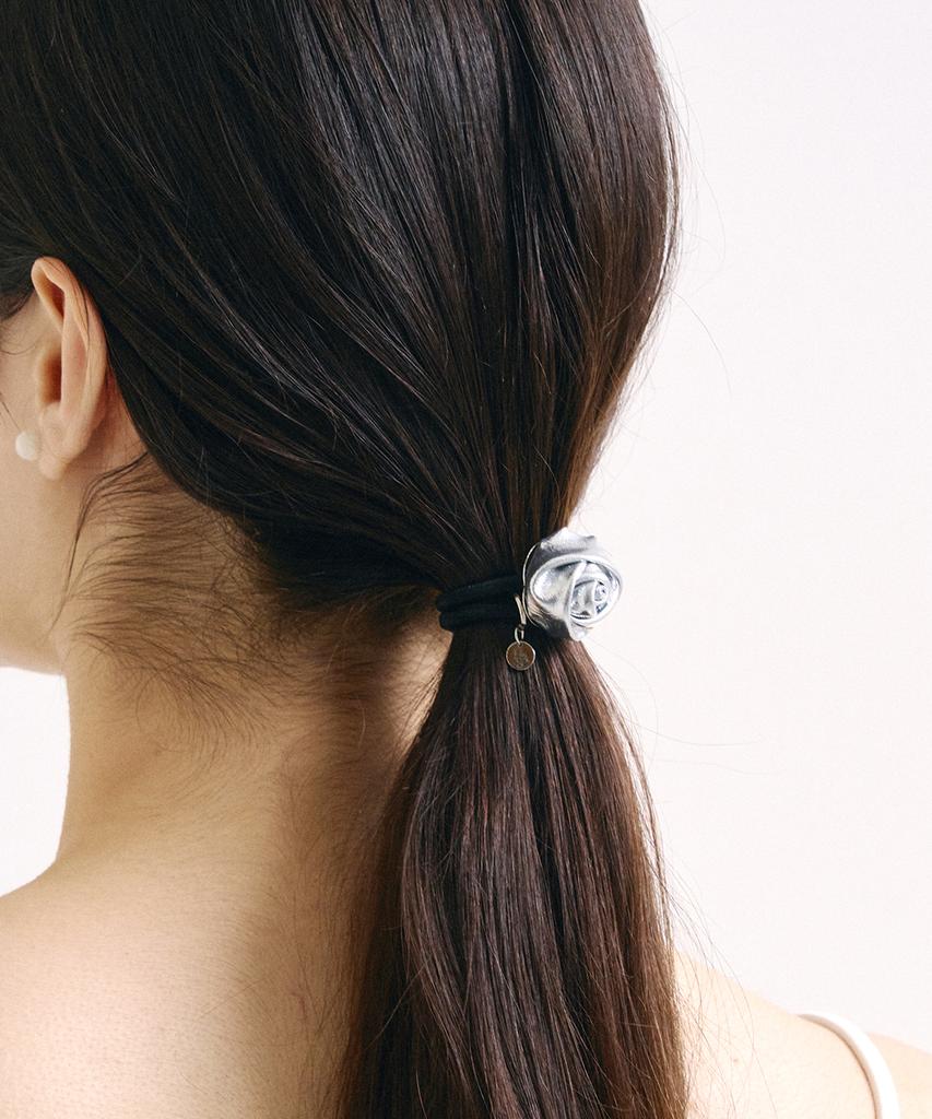 Has Hsu016 Mini Leather Rose Hair Tie