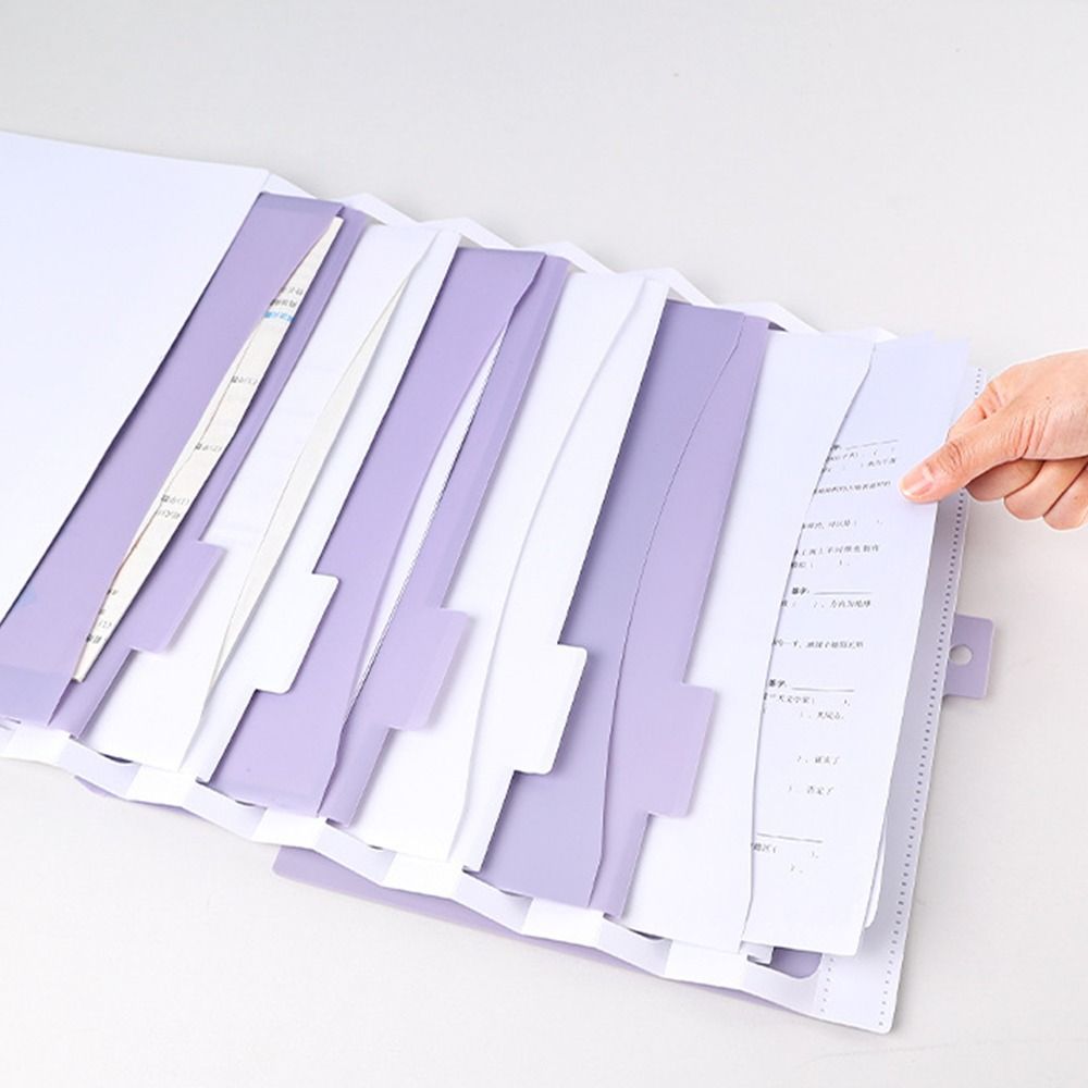 Six-grid Hanging Folder Multi-layer Insert Folders New Storage Folder  Student Office Supplies