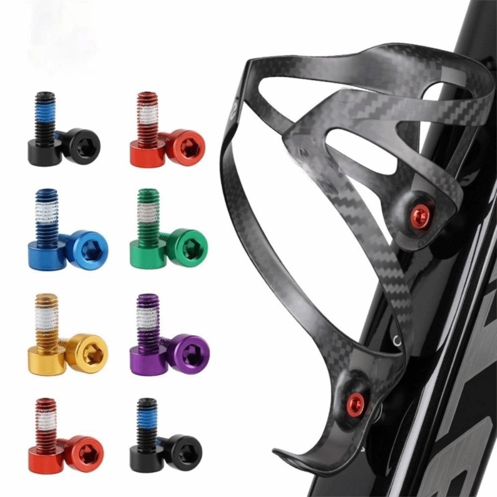 M5×12mm Bike Bottle Cage Screws Ultra-Light Bike Holder Bolts Water Bottle Cage Bolts MTB