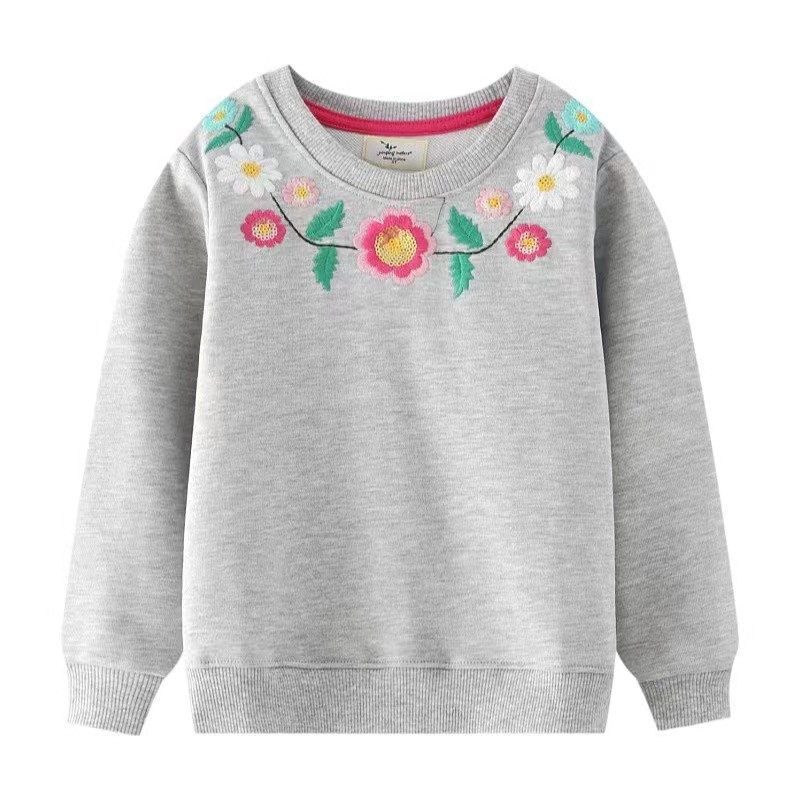 Girls' Polka-Dot Cat Long-Sleeved Sweatshirt Baby Autumn and Winter Clothing Infant and Toddler Round Neck Pullover Bottoming Shirt Top