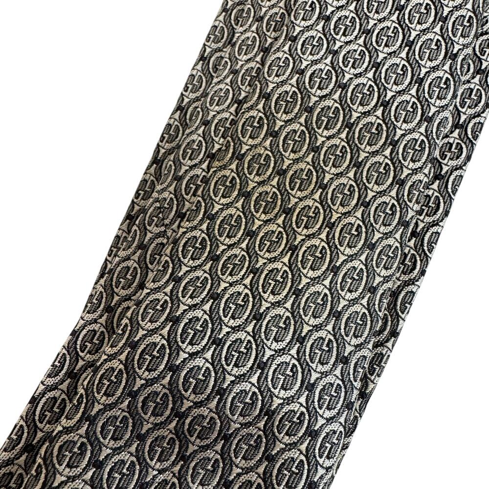 GUCCI GG pattern silk tie black silk Used