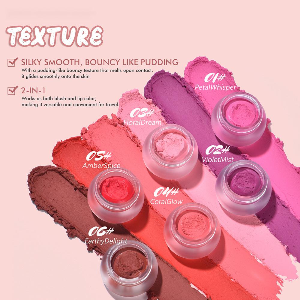 Mousse Blusher Cream Natural Long Lasting Matte Velvet Rouge Cheek Tint Face Makeup