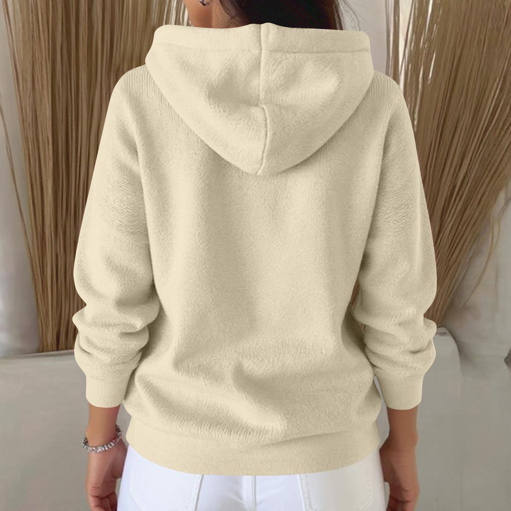 Ladies' Casual Stand Up Collar Knitted Sweater, Solid Color Button Casual Loose Sweater