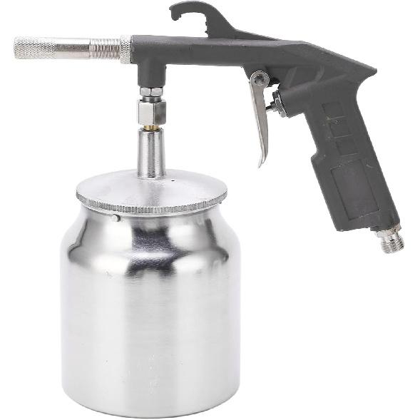 Sandblaster Gun Kit, Air Sand Blasting Gun, Air Undercoating Spray Gun With750cc Aluminium Cup, for Rubberized Undercoat, Proofing