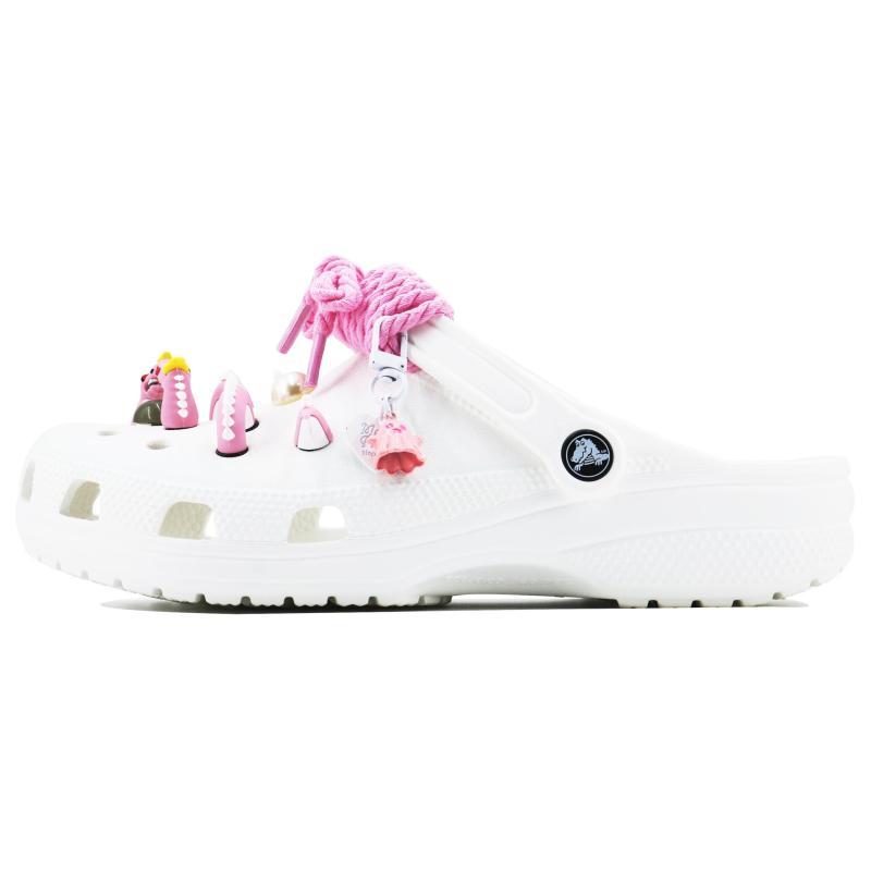 Crocs Classic clog Joylong SDS Cute Cartoon Casual Beach Hole Shoes Unisex White
