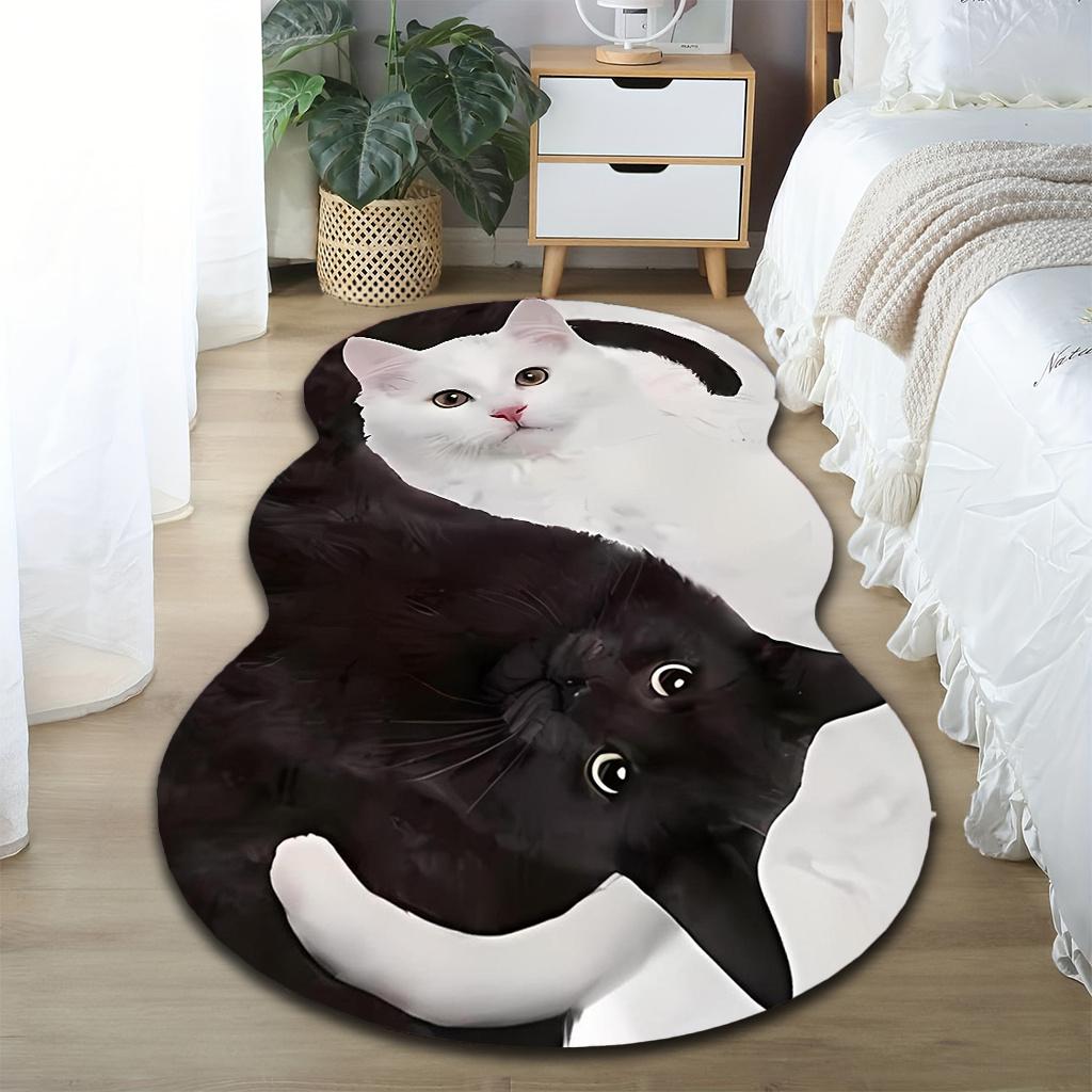 1pc Luxury Cute Pet Cat Carpet, Durable Non-Slip Washable Indoor Rug For All Seasons, Halloween Thanksgiving Christmas Decor