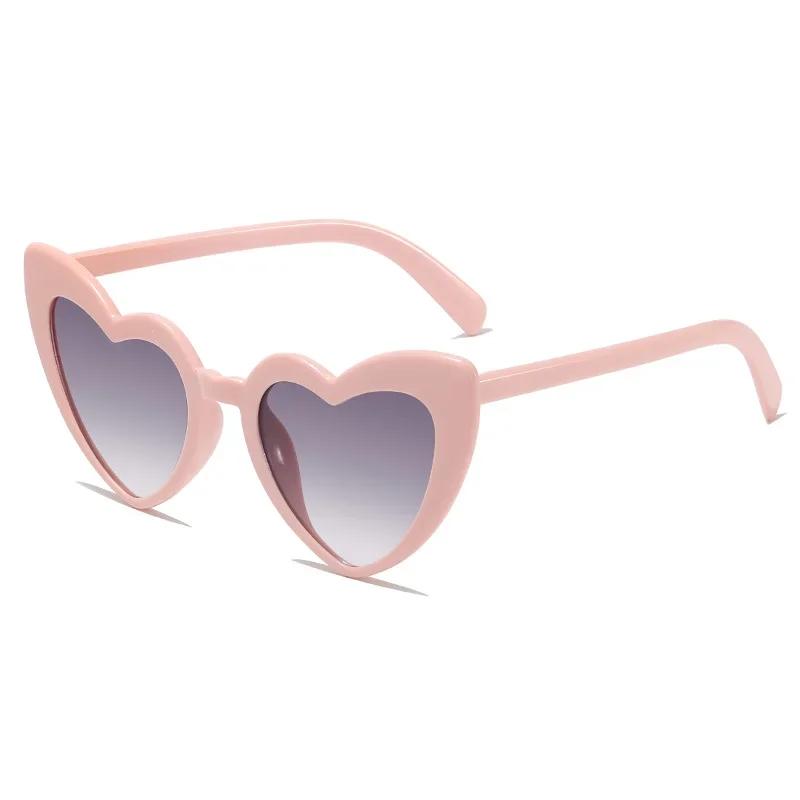 Retro Fashion Heart Shaped Sunglasses Outdoor Sunscreen Alien Personality Party Street Photography Men'S And Women'S Sunglasses