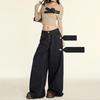drape wide-leg jeans spring and autumn new American high waist hips loose lazy mopping jeans tide