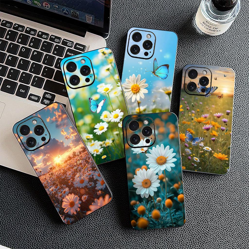Cover for Samsung Galaxy S24 S25 S23 FE Ultra Plus S7 Edge S25+ S23+ A56 5G Casing Phone Case Bloom Fresh Little Daisy Flower