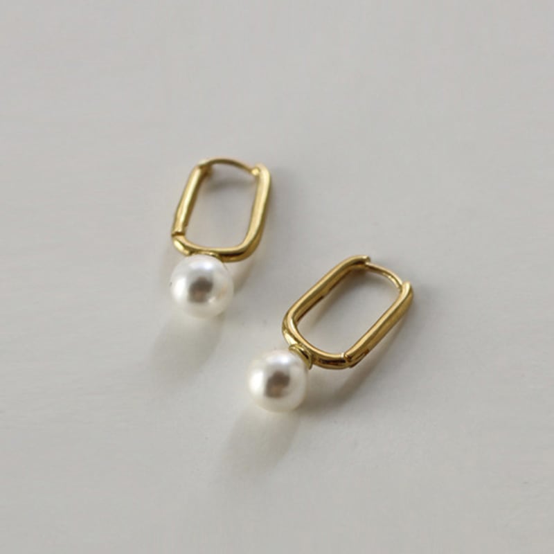 modernlike 14K gold-filled silver swallow point U-chain earrings