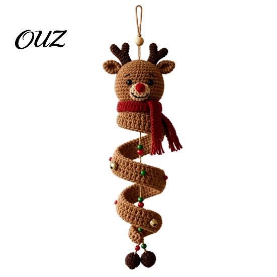 DIY Spiral Ornament Craft Christmas Crochet Kit, 3D Reindeer Hanging with Beginner Supplies Yarn And Beads, Seasonal Handmade Decoration for