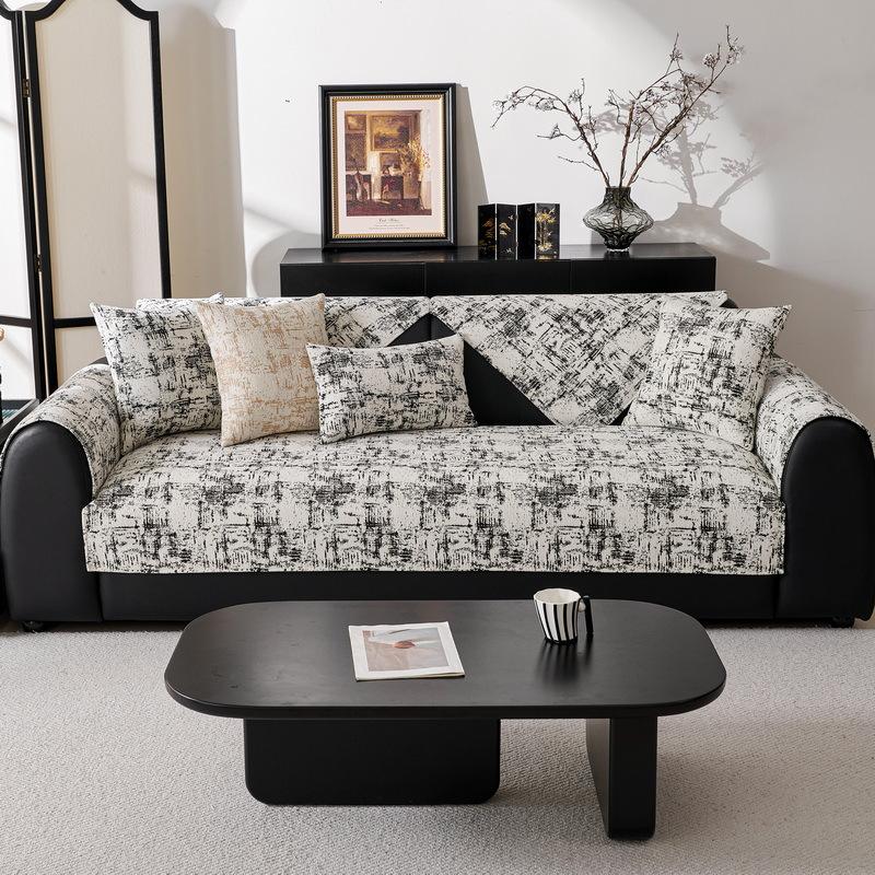 Light Luxury Sofa Cushion  New Four-Season Universal Non-Slip Leather Sofa Cushion Cover Simple High-End Cover
