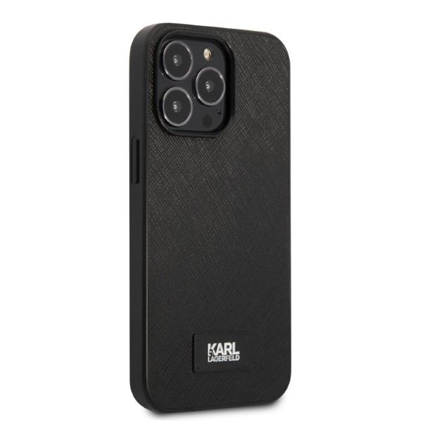 Karl Lagerfeld KLHCP13LSFMP2K iPhone 13 Pro / 13 6.1" Hardcase Black/black Saffiano Plaque