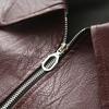 Zip Leather Jacket Women Leather Jacket Women Casual Lapel Vintage Coat