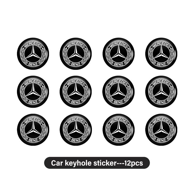 For Benz 8/12/20PCS Car Remote Key Sticker Emblem Decoration Decal Decorat Accessory AMG VIANO GLB GLC W108 W124 W126 W169 W176