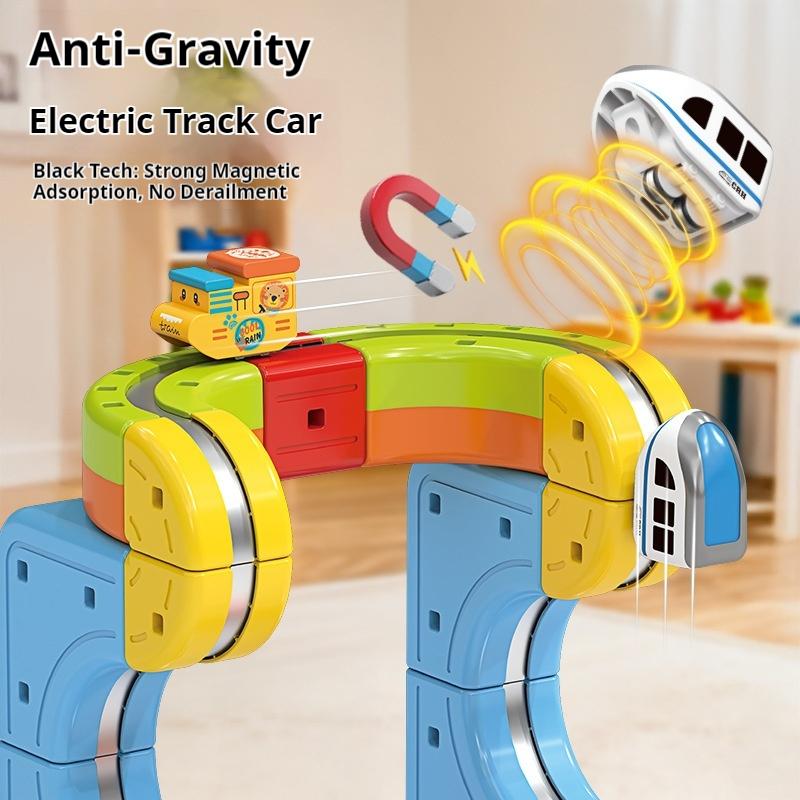 Magical 3d Rail Car Children'S Versatile Magnetic Building Blocks Diy Assembly Electric Rail Car High Speed Rail STEM Toys Gifts