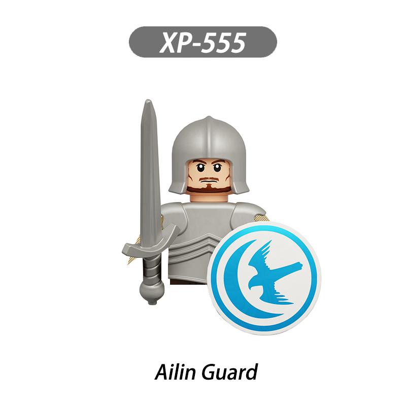 1pcs Thrones Golden Armor Warrior Guard Jaime Lannister Barristan Selmy Meryn Trant Building Blocks Mini Action Figure Toys