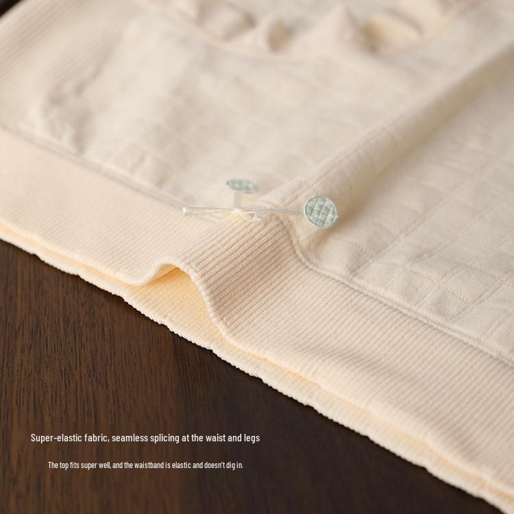 Japanese Waffle Seamless Women's Tummy Control Breathable Cotton Mid-Waist Hip-Lifting Plus Size Triangle Panties