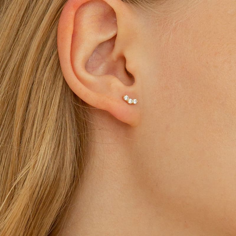 LUNNE 14k Triple Q Piercing (14k Gold) #L05