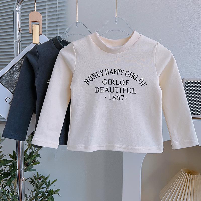 Girls' Slim-Fit Versatile Long-Sleeve T-Shirt for Toddlers and Kids - Spring/Autumn Style