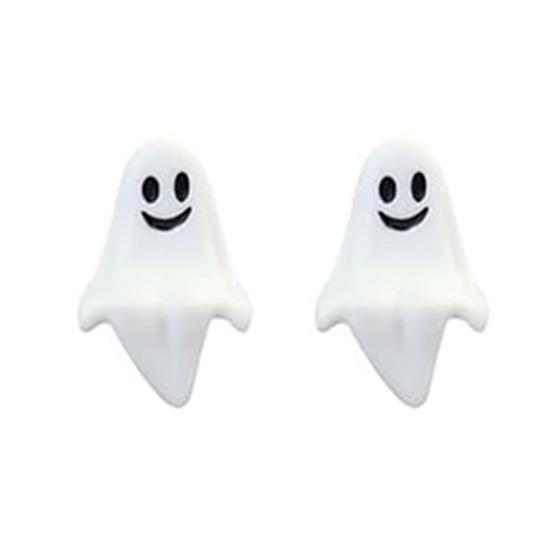 20 Pcs Halloween Sitting Ghost Figurines Miniature Ghost Statues Cute Spooky Happy Ghost Ornaments for Indoor Outdoor Garden Lawn Tabletop Decor