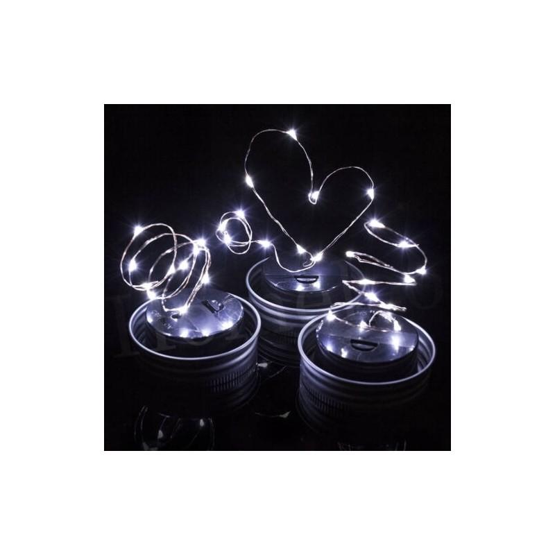 Premium Quality Led Fairy Light Solar Mason Jar Lid Light Color Changing For Yard And Room Decor