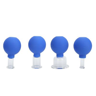 4Pcs Liposuction Cup MultiSize Health Care Cellulite Removal Skin Treatment Durable Rubber Vacuum