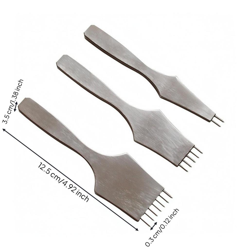 Leather Pricking Iron Multi-Tooth Punch for Leathercraft, DIY Workshops