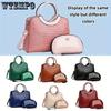 Large Volume Shiny Mother-Tote Bag Stylish With Crocodile Print