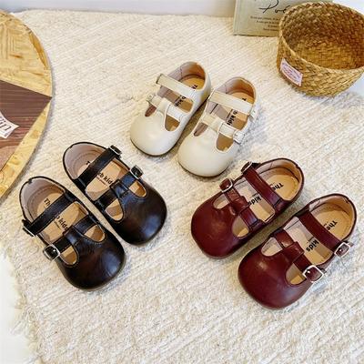 Girls' Leather Shoes 2025 Autumn New Simple British Baby Shoes Women's Treasure Fashion Versatile Casual Non-slip Princess Shoes