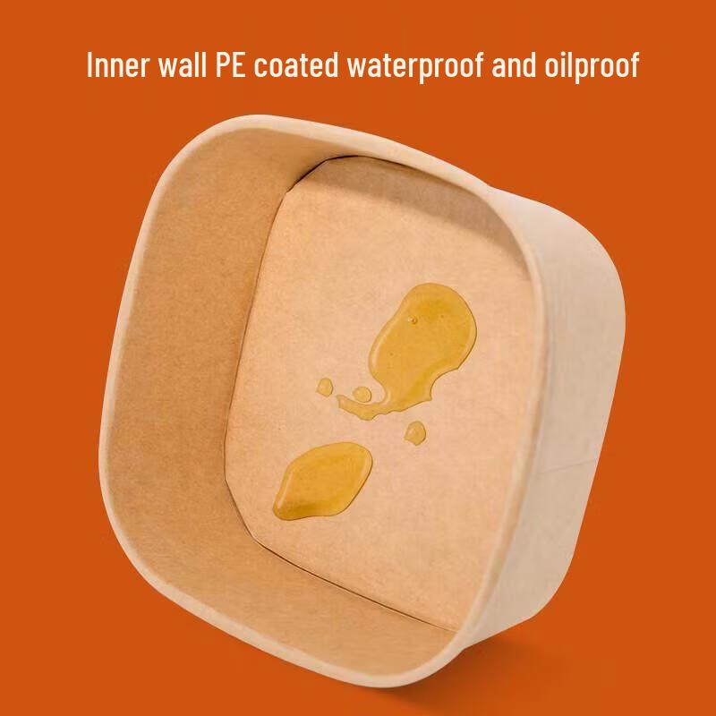 Disposable Kraft Food Packaging Boxes with PP Lids