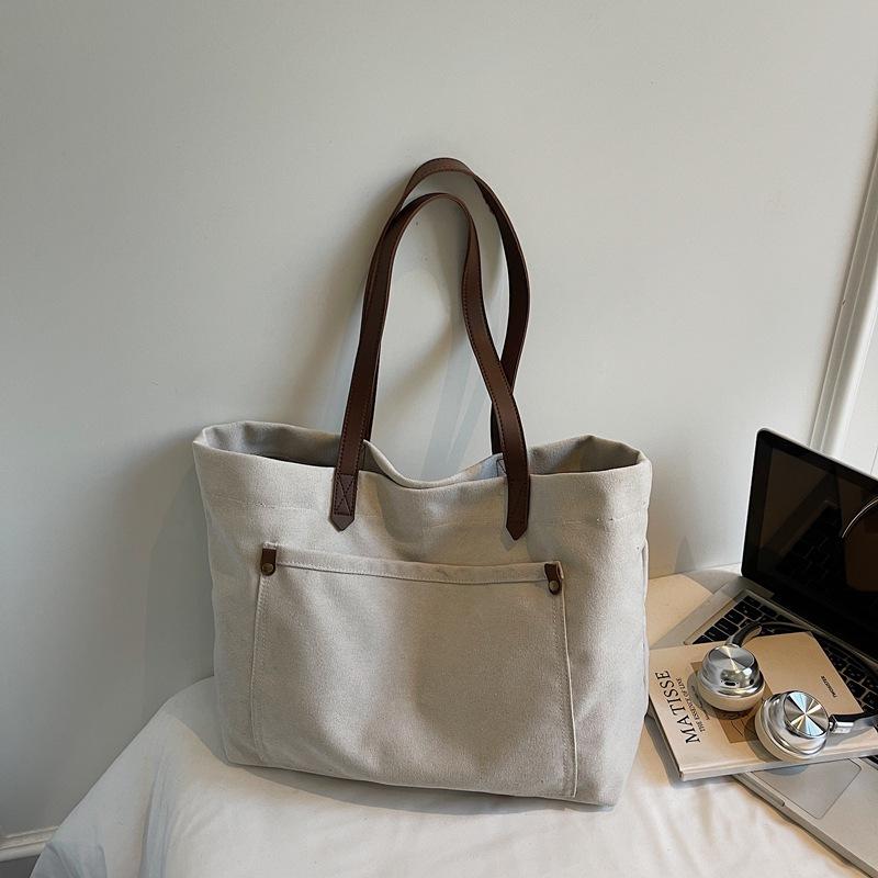 Casual retro simple large-capacity shoulder bag fashionable and personalized new bag 2025 autumn and winter women's tote bag