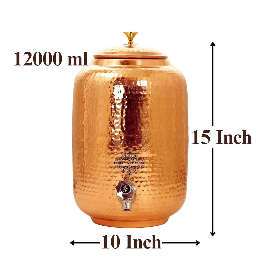 Behållare för kopparvattendispenser, Förvaring & Köksredskap, Hälsofördelar, 12 liter.
