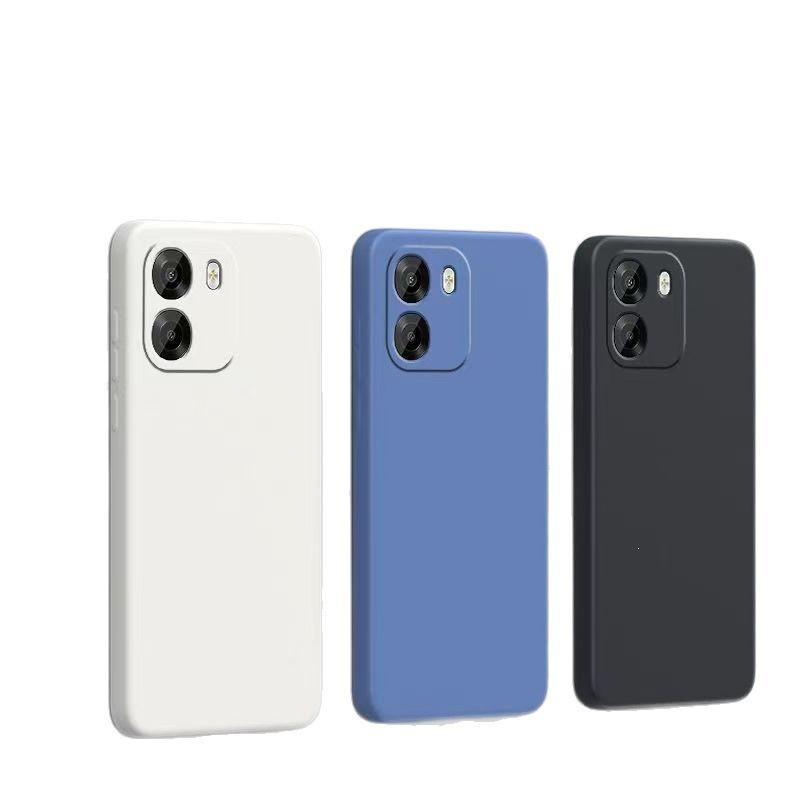 OPPO A6S Pure Color Liquid Silicone Case: Drop-Proof, Fully Enclosed, Straight Edge, Soft Phone Case