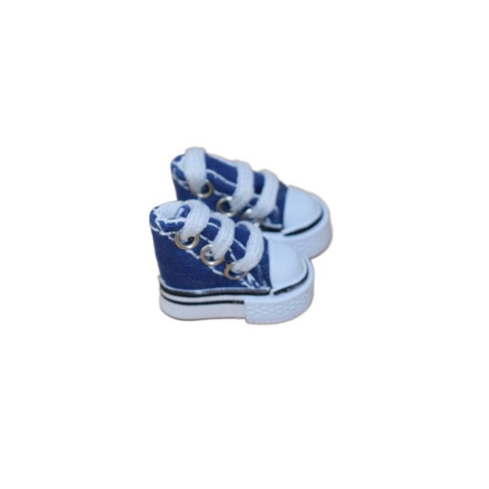 Fashion Cute 3.5CM Doll Shoes Mini Solid Colored 1/8 Bjd Canvas Shoes Doll Dress Up Accessories