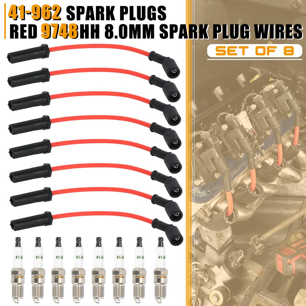 8PCS 41-962 9748HH19299585 Platinum Ignition Spark Plug For Chevy Silverado Escalade GMC Sierra Yukon