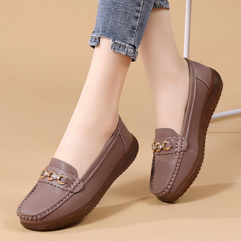 Новые женские повседневные кожаные мокасины на мягкой подошве 41 — фото 7