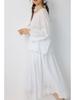Japanese Literary Embroidered Lace Long Sleeve T-shirt & Skirt Set - Women's Pure Cotton Casual Fashion