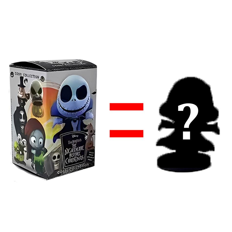 Vánoční Jack Skellington Dýňový král Nevěsta Q-verze Noční stín Slepá krabička Kostlivec Ručně vyráběný PVC model Trendy vánoční slepá krabička