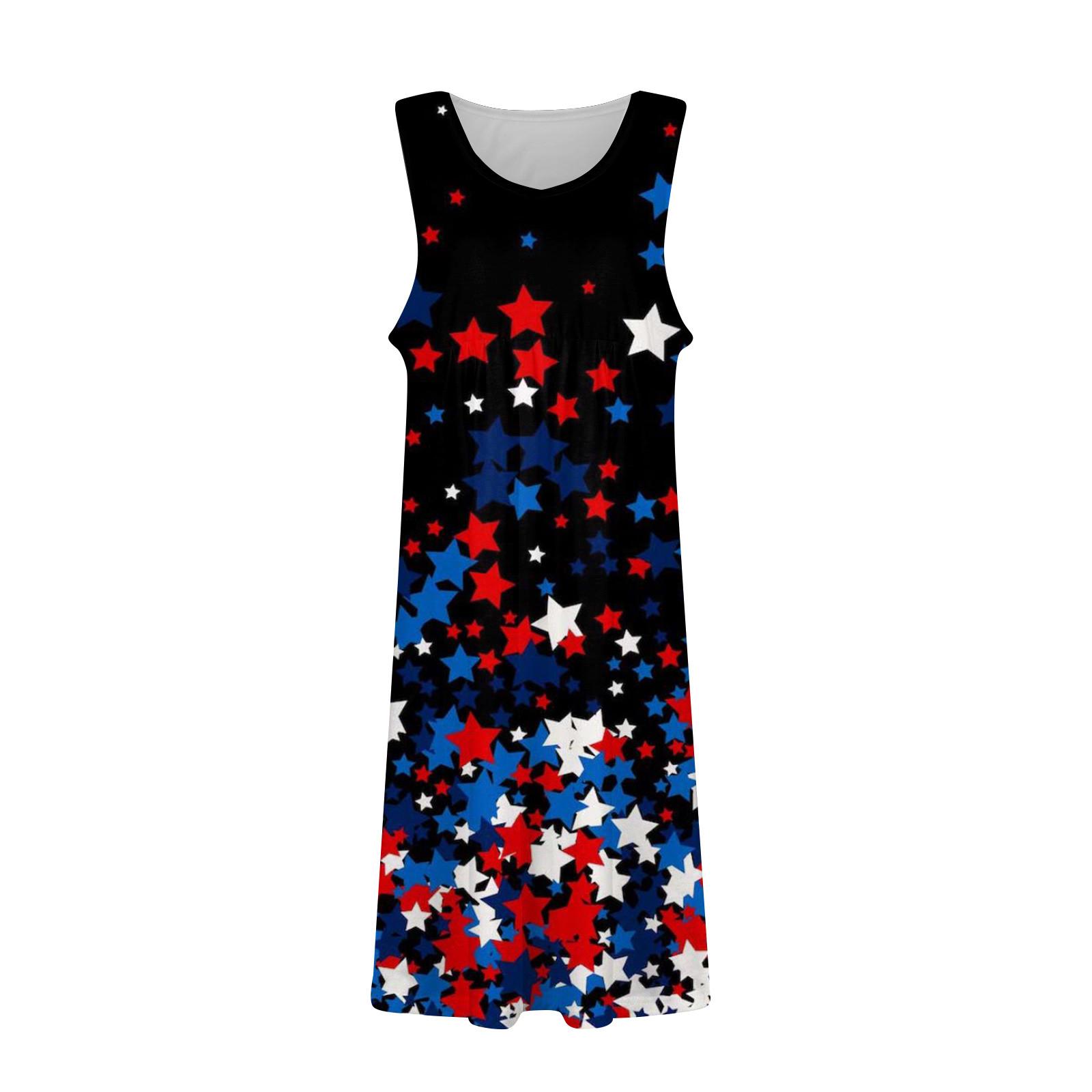 Женская мода повседневное свободное платье с круглым вырезом и пляжным принтом — фото 5