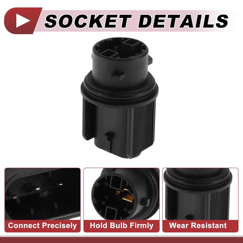 1 Set Front Turn Signal Light Socket Wiring for Freightliner Cascadia for Columbia M2 No.224394025/224-394-045 Lamp Bulb Pigtail Connector Harness