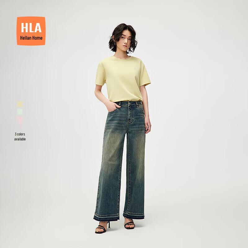 HLA Women s Round Neck Short Sleeve T-shirt XL