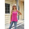 YYFS Women's Fashion Casual Summer Spring Solid Color Print Sleeveless U-Neck Blouses & Shirts