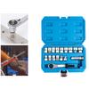 1 Set 17-Piece Pass-Through Socket Set For Chrome Vanadium With Ratchet Hexagonal Plum Blossom Shaped Tool Accessories
